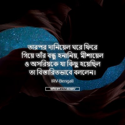 Picture 05 - দানিয়েল 2:17 BENIRV - তারপর দানিয়েল - Bible Verse Picture
