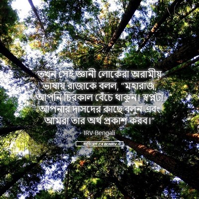 Picture 05 - দানিয়েল 2:4 BENIRV - তখন সেই জ্ঞানী - Bible Verse Picture