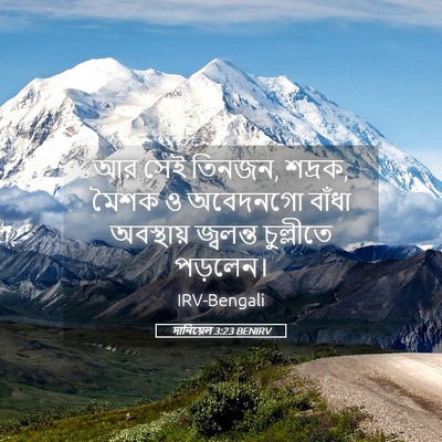 Picture 05 - দানিয়েল 3:23 BENIRV - আর সেই তিনজন, - Bible Verse Picture