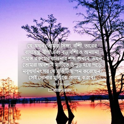 Picture 05 - দানিয়েল 3:5 BENIRV - যে, যখন তোমরা - Bible Verse Picture