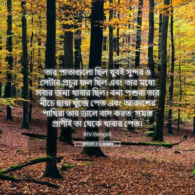Picture 05 - দানিয়েল 4:12 BENIRV - তার পাতাগুলো ছিল - Bible Verse Picture