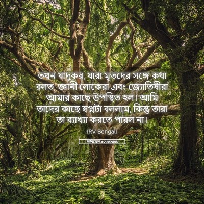 Picture 05 - দানিয়েল 4:7 BENIRV - তখন যাদুকর, যারা - Bible Verse Picture