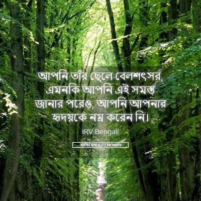 Picture 05 - দানিয়েল 5:22 BENIRV - আপনি তাঁর ছেলে - Bible Verse Picture