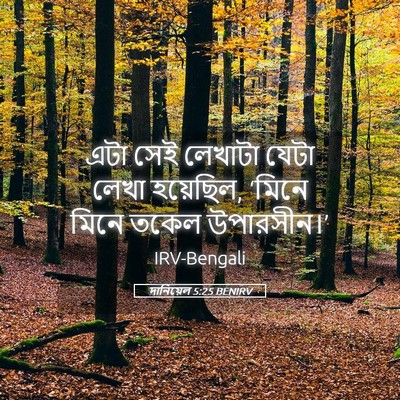 Picture 05 - দানিয়েল 5:25 BENIRV - এটা সেই লেখাটা - Bible Verse Picture