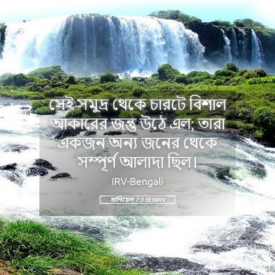 Picture 05 - দানিয়েল 7:3 BENIRV - সেই সমুদ্র থেকে - Bible Verse Picture