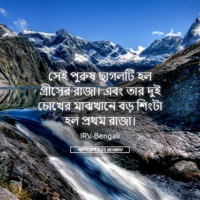 Picture 05 - দানিয়েল 8:21 BENIRV - সেই পুরুষ ছাগলটি - Bible Verse Picture