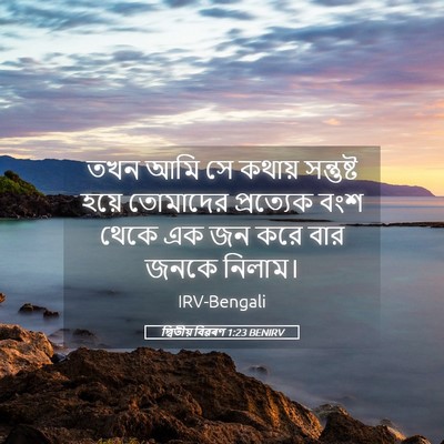 Picture 05 - দ্বিতীয় বিৱৰণ 1:23 BENIRV - তখন আমি সে কথায় - Bible Verse Picture