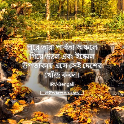 Picture 05 - দ্বিতীয় বিৱৰণ 1:24 BENIRV - পরে তারা পার্বত্য - Bible Verse Picture