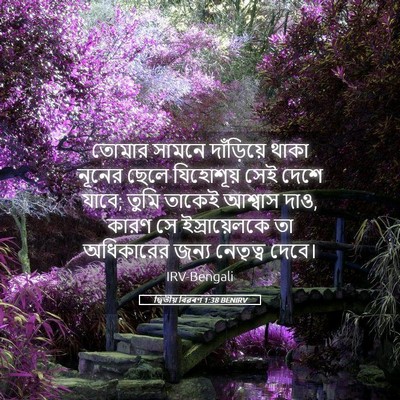Picture 05 - দ্বিতীয় বিৱৰণ 1:38 BENIRV - তোমার সামনে - Bible Verse Picture