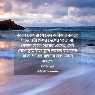 Picture 05 - দ্বিতীয় বিৱৰণ 11:10 BENIRV - কারণ তোমরা যে দেশ - Bible Verse Picture