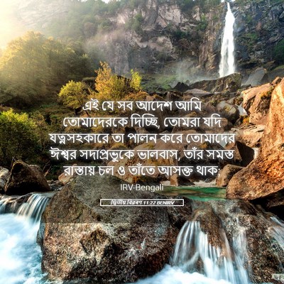 Picture 05 - দ্বিতীয় বিৱৰণ 11:22 BENIRV - এই যে সব আদেশ আমি - Bible Verse Picture