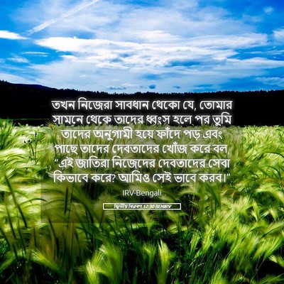 Picture 05 - দ্বিতীয় বিৱৰণ 12:30 BENIRV - তখন নিজেরা সাবধান - Bible Verse Picture