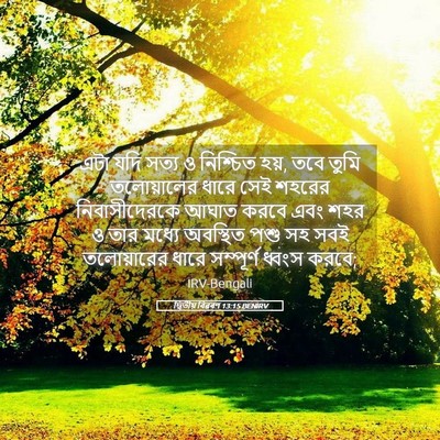 Picture 05 - দ্বিতীয় বিৱৰণ 13:15 BENIRV - এটা যদি সত্য ও - Bible Verse Picture