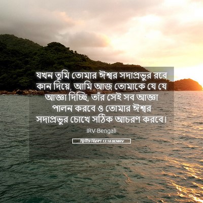 Picture 05 - দ্বিতীয় বিৱৰণ 13:18 BENIRV - যখন তুমি তোমার - Bible Verse Picture