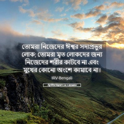 Picture 05 - দ্বিতীয় বিৱৰণ 14:1 BENIRV - তোমরা নিজেদের - Bible Verse Picture