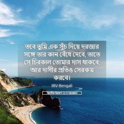 Picture 05 - দ্বিতীয় বিৱৰণ 15:17 BENIRV - তবে তুমি এক সুঁচ - Bible Verse Picture
