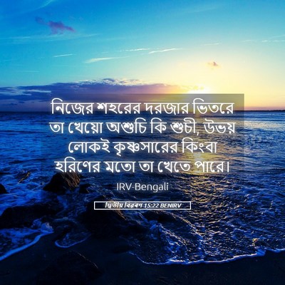 Picture 05 - দ্বিতীয় বিৱৰণ 15:22 BENIRV - নিজের শহরের দরজার - Bible Verse Picture
