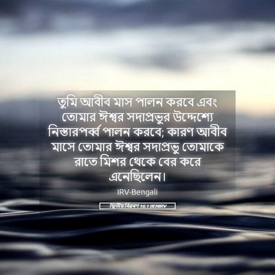 Picture 05 - দ্বিতীয় বিৱৰণ 16:1 BENIRV - তুমি আবীব মাস পালন - Bible Verse Picture