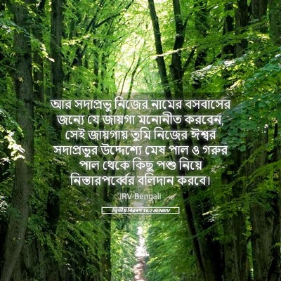 Picture 05 - দ্বিতীয় বিৱৰণ 16:2 BENIRV - আর সদাপ্রভু নিজের - Bible Verse Picture