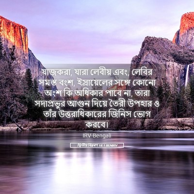 Picture 05 - দ্বিতীয় বিৱৰণ 18:1 BENIRV - যাজকরা, যারা - Bible Verse Picture