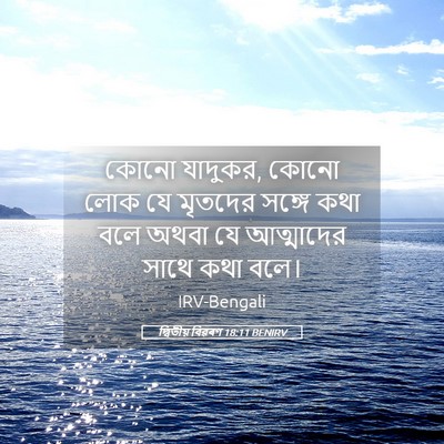 Picture 05 - দ্বিতীয় বিৱৰণ 18:11 BENIRV - কোনো যাদুকর, কোনো - Bible Verse Picture