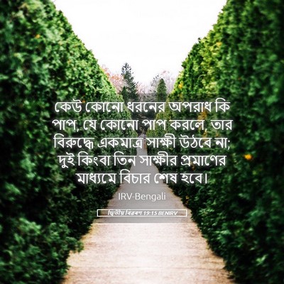 Picture 05 - দ্বিতীয় বিৱৰণ 19:15 BENIRV - কেউ কোনো ধরনের - Bible Verse Picture