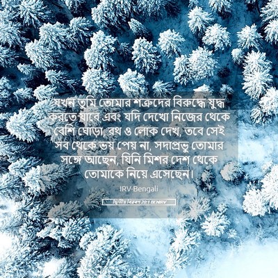 Picture 05 - দ্বিতীয় বিৱৰণ 20:1 BENIRV - যখন তুমি তোমার - Bible Verse Picture