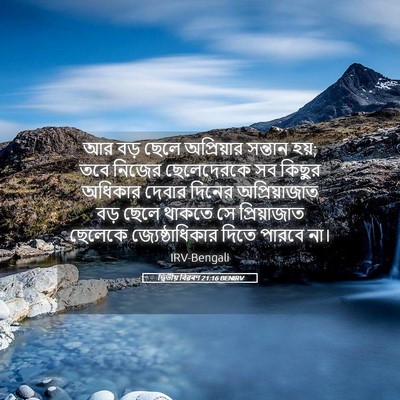Picture 05 - দ্বিতীয় বিৱৰণ 21:16 BENIRV - আর বড় ছেলে - Bible Verse Picture