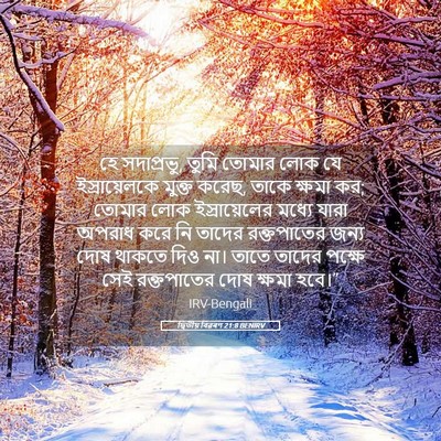 Picture 05 - দ্বিতীয় বিৱৰণ 21:8 BENIRV - হে সদাপ্রভু, তুমি - Bible Verse Picture