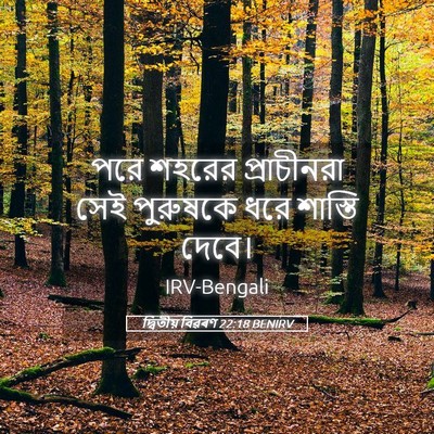 Picture 05 - দ্বিতীয় বিৱৰণ 22:18 BENIRV - পরে শহরের - Bible Verse Picture