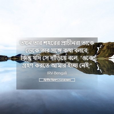 Picture 05 - দ্বিতীয় বিৱৰণ 25:8 BENIRV - তখন তার শহরের - Bible Verse Picture