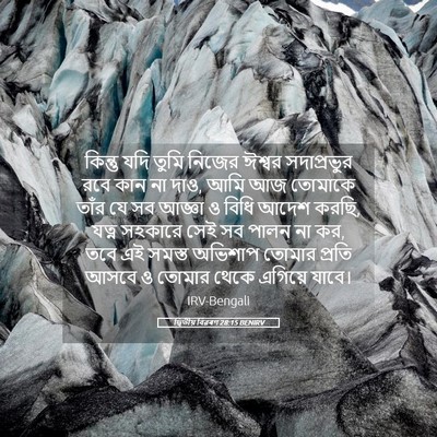 Picture 05 - দ্বিতীয় বিৱৰণ 28:15 BENIRV - কিন্তু যদি তুমি - Bible Verse Picture