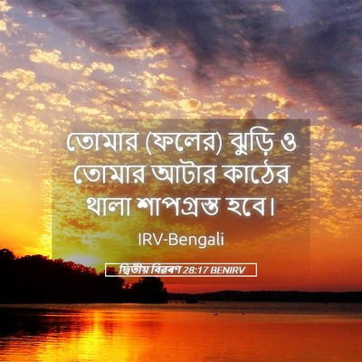 Picture 05 - দ্বিতীয় বিৱৰণ 28:17 BENIRV - তোমার (ফলের) ঝুড়ি - Bible Verse Picture