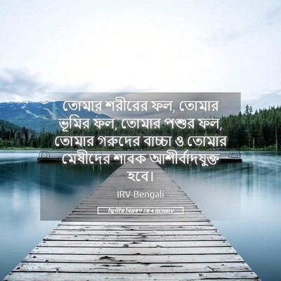 Picture 05 - দ্বিতীয় বিৱৰণ 28:4 BENIRV - তোমার শরীরের ফল, - Bible Verse Picture