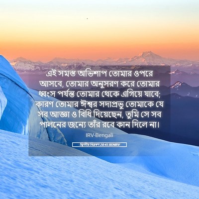 Picture 05 - দ্বিতীয় বিৱৰণ 28:45 BENIRV - এই সমস্ত অভিশাপ - Bible Verse Picture