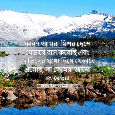 Picture 05 - দ্বিতীয় বিৱৰণ 29:16 BENIRV - কারণ আমরা মিশর - Bible Verse Picture