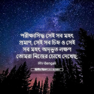 Picture 05 - দ্বিতীয় বিৱৰণ 29:3 BENIRV - পরীক্ষাসিদ্ধ সেই - Bible Verse Picture