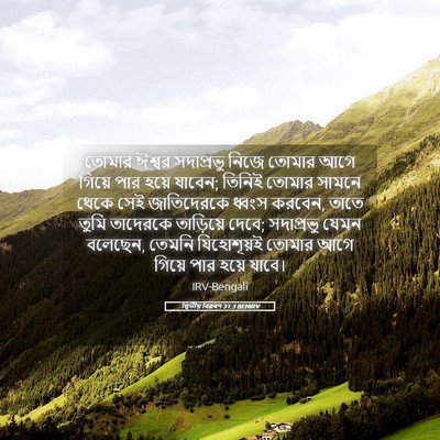 Picture 05 - দ্বিতীয় বিৱৰণ 31:3 BENIRV - তোমার ঈশ্বর - Bible Verse Picture