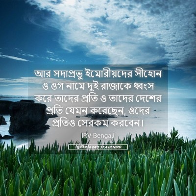 Picture 05 - দ্বিতীয় বিৱৰণ 31:4 BENIRV - আর সদাপ্রভু - Bible Verse Picture