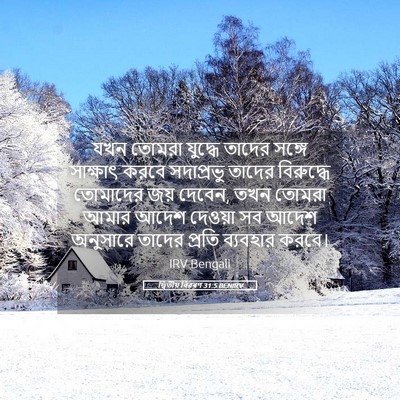 Picture 05 - দ্বিতীয় বিৱৰণ 31:5 BENIRV - যখন তোমরা যুদ্ধে - Bible Verse Picture