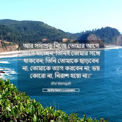 Picture 05 - দ্বিতীয় বিৱৰণ 31:8 BENIRV - আর সদাপ্রভু নিজে - Bible Verse Picture
