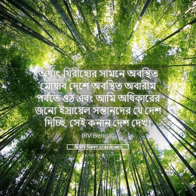 Picture 05 - দ্বিতীয় বিৱৰণ 32:49 BENIRV - অর্থাৎ যিরীহোর - Bible Verse Picture