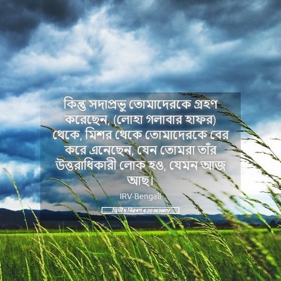 Picture 05 - দ্বিতীয় বিৱৰণ 4:20 BENIRV - কিন্তু সদাপ্রভু - Bible Verse Picture