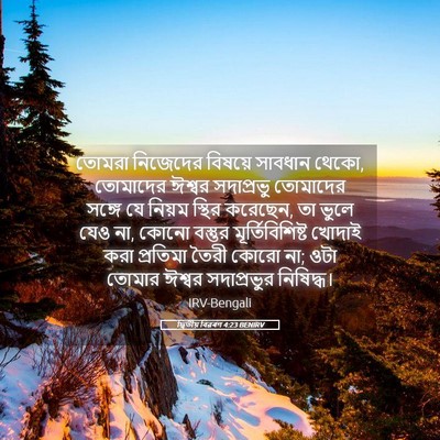 Picture 05 - দ্বিতীয় বিৱৰণ 4:23 BENIRV - তোমরা নিজেদের - Bible Verse Picture