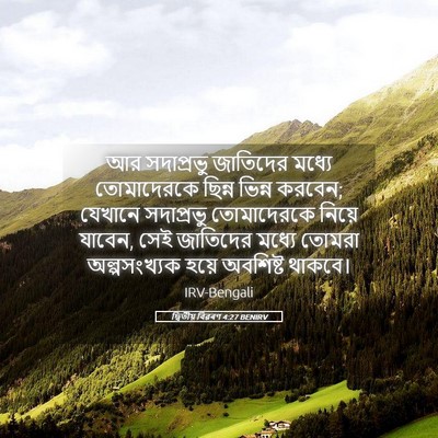 Picture 05 - দ্বিতীয় বিৱৰণ 4:27 BENIRV - আর সদাপ্রভু - Bible Verse Picture