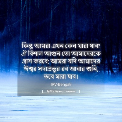 Picture 05 - দ্বিতীয় বিৱৰণ 5:25 BENIRV - কিন্তু আমরা এখন - Bible Verse Picture