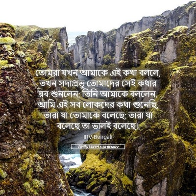 Picture 05 - দ্বিতীয় বিৱৰণ 5:28 BENIRV - তোমরা যখন আমাকে এই - Bible Verse Picture