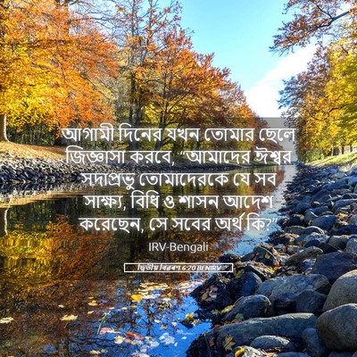 Picture 05 - দ্বিতীয় বিৱৰণ 6:20 BENIRV - আগামী দিনের যখন - Bible Verse Picture