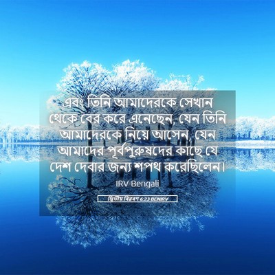 Picture 05 - দ্বিতীয় বিৱৰণ 6:23 BENIRV - এবং তিনি আমাদেরকে - Bible Verse Picture