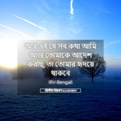Picture 05 - দ্বিতীয় বিৱৰণ 6:6 BENIRV - আর এই যে সব কথা আমি - Bible Verse Picture